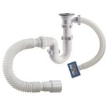 Прямоточный сифон ORIO 1 1/2 40, с переливом, с гибкой трубой 40-40/50 S-41049 (артикул 17219484) – фото 1