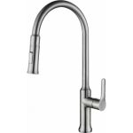 Смеситель для кухни BELBAGNO с выдвижным изливом, сатин BB-LAM38-IN (артикул 19010130) – фото 1