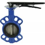 Дисковый поворотный затвор DN.ru GGG50-GGG40-EPDM Ду80 Ру16 с рукояткой D050-08307 (артикул 28582514) – фото 1