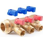 Коллектор с шаровыми кранами PROFACTOR в/н 1" х 3 вых 1/2"нар PF MV 265.3 (артикул 23242611) – фото 1