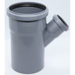 Тройник Flextron D 110 мм на D 50 мм 45 градусов, для внутренней канализации 140107 (артикул 25683081) – фото 1