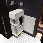 Тумба с раковиной 1Marka Laura 40Н 1д. белый глянец R У85928 (артикул 20222614) – фото 1