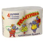 Туалетная бумага Lizzi ""Толстушка"" 2-слоя, 4 рулона 1-3936 (артикул 28054886) – фото 1