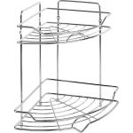 Угловая двухъярусная полка для ванной Lemax Bath 002 SS (артикул 16822933) – фото 1