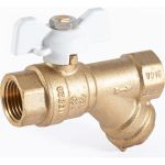 Шаровой кран PROFACTOR с фильтром PF STANDARD ручка бабочка, в/в 1/2 дюйма PF BYS 330W (артикул 19797886) – фото 1