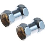 Прямое соединение для полотенцесушителя SG г/г 1""х1/2"", хром, 2 шт 730SCH1004 (артикул 18840948) – фото 1