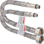 Гибкая подводка для смесителя Valtec комплект М10х18 мм М10х35 ммхG1/2” 120 см VTf.005.IS.0410120 (артикул 16006884) – фото 1