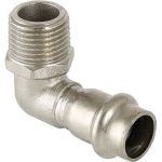 Угольник из нержавеющей стали VALTEC 90 градусов, наружная резьба, 18x1/2 VTi.953.I.001804 (артикул 16510645) – фото 1