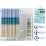 Штора для ванной комнаты PERFECTO LINEA Secret 180x180, с кольцами, пляж 36-118106 (артикул 25327299) – фото 1
