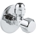 Угловой вентиль с металлической розеткой GROHE 1/2""x3/8"", 1 шт. 22018000 (артикул 16046921) – фото 1