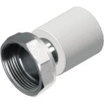 Муфта с накидной гайкой Политэк 20x1/2" pprc (белые) 9888202012 (артикул 27068306) – фото 1