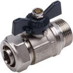 Шаровой кран для МП труб AQUALINK нар 1/2x20 B бабочка 2430 (артикул 17359026) – фото 1