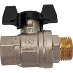 Шаровой кран ELSEN Strong T, 1/2"", НВ, ручка-бабочка EV12.2201 (артикул 15905933) – фото 1