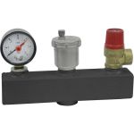 Группа безопасности RISPA STANDART(цвет красный/антик/графит) 3/4" 1.5 бара RTA-0105 (артикул 27186930) – фото 1