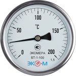 Биметаллический термометр ЭКО-М ЭКОМЕРА БТ-1-100, 0-200C, L=60 БТ-1-100-200С-L60 (артикул 20576746) – фото 1