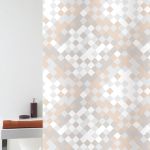 Шторка в ванную комнату Bacchetta 240x200 см, Fragmmento, бежевый 6041 (артикул 23277501) – фото 1