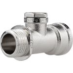 Тройник под манометр MPF 1/2"" х 1/4"" х 1/2"", в/в/н, с ограничителем ИС.071608 (артикул 29979032) – фото 1