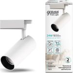 Трековый светильник GAUSS цилиндр 24W 1830lm 4000K 180-240V IP20 65х210мм белый LED 1/40 TR070 (артикул 16856587) – фото 1