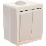 Двухклавишный выключатель IP-54, белый UNIVersal Аллегро 5563491 (артикул 15529646) – фото 1