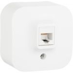 Информационная розетка Legrand 1-м ОП Quteo RJ45 CAT.5E UTP белая Leg 782224 255255 (артикул 15788541) – фото 1