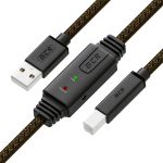 Активный кабель USB 2.0 GCR 5м, черно-прозрачный VIVUPIC3M1-BD2S-5.0m (артикул 16258848) – фото 1