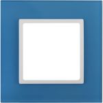 Рамка ЭРА 14-5101-28 на 1 пост, стекло, Elegance, голубой+белый Б0034482 (артикул 15903915) – фото 1