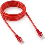 Патч-корд Cablexpert UTP PP12-3M/R кат.5e, 3м, литой, многожильный красный PP12-3M/R (артикул 15933184) – фото 1