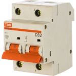 Автоматический выключатель TDM ВА47-100 2Р 32А 10кА D SQ0207-0016 (артикул 15498895) – фото 1
