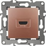 Розетка ЭРА 12-3114-14 HDMI, IP20, 12, медь Б0027489 (артикул 15981795) – фото 1
