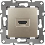 Розетка ЭРА 12-3114-04 HDMI, IP20, 12, шампань Б0027484 (артикул 15981800) – фото 1
