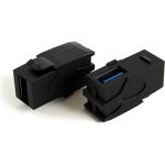 Вставка Hyperline KJ1-USB-VA3-BK формата Keystone Jack с проходным адаптером USB 3.0 (Type A), 90 градусов, ROHS, черная 251219 (артикул 25553289) – фото 1