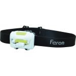 Налобный фонарь FERON TH2300 на батарейках 3xAAA, 3W 1COB IP44, пластик 41679 (артикул 18834750) – фото 1