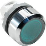 Кнопка зеленая с фиксацией ABB MP2-21G низкая с подсветкой 1SFA611101R2102 (артикул 16105542) – фото 1