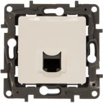 Механизм розетки Legrand 1-м СП Etika RJ45 CAT.5 UTP белый Leg 672241 1066930 (артикул 15788644) – фото 1