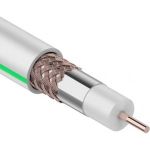 Кабель SAT 703 B, Cu/Al/Cu, 75%, 75 Ом, 100м, белый REXANT 01-2431 (артикул 15557606) – фото 1