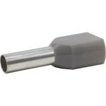 Штыревой втулочный изолированный наконечник KLR KTE 2x4-12 2x4mm2, L=12mm, серый 240012 (артикул 16437702) – фото 1