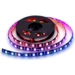 Комплект адресной ленты Apeyron 24В, 14,4Вт/м, smd5050, 60д/м, IP65, подложка 10мм(черная), 2м, RGB/ 10-97 (артикул 21194890) – фото 1