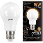 Лампа Gauss LED A60 16W E27 1380lm 3000K 102502116 (артикул 15869235) – фото 1