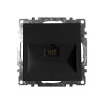 Компьютерная 1-местная розетка RJ-45 STEKKER механизм, серия Катрин, GLS00-7107-05, черный 39613 (артикул 20255530) – фото 1