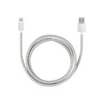 Кабель Rombica USB - Lightning MFI/ Текстиль/ 1м/ Белый/ Digital IL-05 CB-IL05 (артикул 16290003) – фото 1