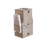 Проходной адаптер Hyperline CA2-KJ-C6-SH-BK (coupler), RJ-45(8P8C) формата Keystone Jack 444916 (артикул 19589844) – фото 1