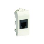 Телефонная розетка DKC RJ12, 6P6C, Viva, белая, 1мод 45018 (артикул 15145903) – фото 1