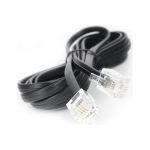 Телефонный кабель аппарат-розетка Cablexpert 2 м черный TC6P4C-2M-BK (артикул 19560078) – фото 1