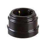 Розетка Bylectrica РА16-0206 1-местная с заз. контактом, со шторками 16А ОУ, серия РЕТРО, шоколад (артикул 17386206) – фото 1