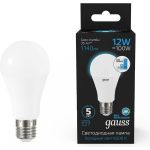 Лампа Gauss A60 12W 1140lm 6500K Е27 шаговое диммирование LED 1/10/50 102502312-S (артикул 18089227) – фото 1