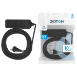 Сетевой удлинитель Фотон 10-103, 10м, 3 розетки, 10А, черный 22721 (артикул 15745589) – фото 1