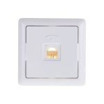 Телефонная розетка Schneider Electric ХИТ, О/У, RJ11, белый RT-4A3-B (артикул 16313934) – фото 1