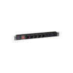 Блок розеток ExeGate ServerPro.PDU-19H008.Al-5C135S-C14-SW 19 1U алюминий 5 IEC 320 C13 5Schuko С14.280866 (артикул 17619720) – фото 1