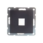 Компьютерная розетка LK Studio RJ-45, категория 5е, с накладкой, черный бархат 866108-1 (артикул 16062417) – фото 1