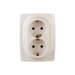 Розетка ЭРА 12-2116-02 2X2P E Schuko, 16A-250В, IP20, винт, 12, слоновая кость Б0029239 (артикул 15981723) – фото 1